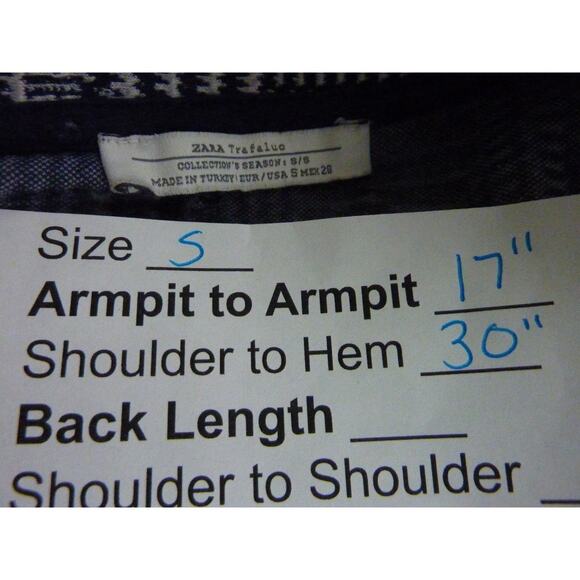 Zara ZARA Trafaluc Jacquard Basketweave A-Line Swing Short Sleeve Mini Dress S - Picture 6 of 6